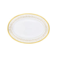 Plat ovale Ambassade en porcelaine - Or