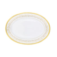 Plat ovale Ambassade en porcelaine - Or
