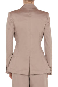 Veste en satin de coton extensible - Beige