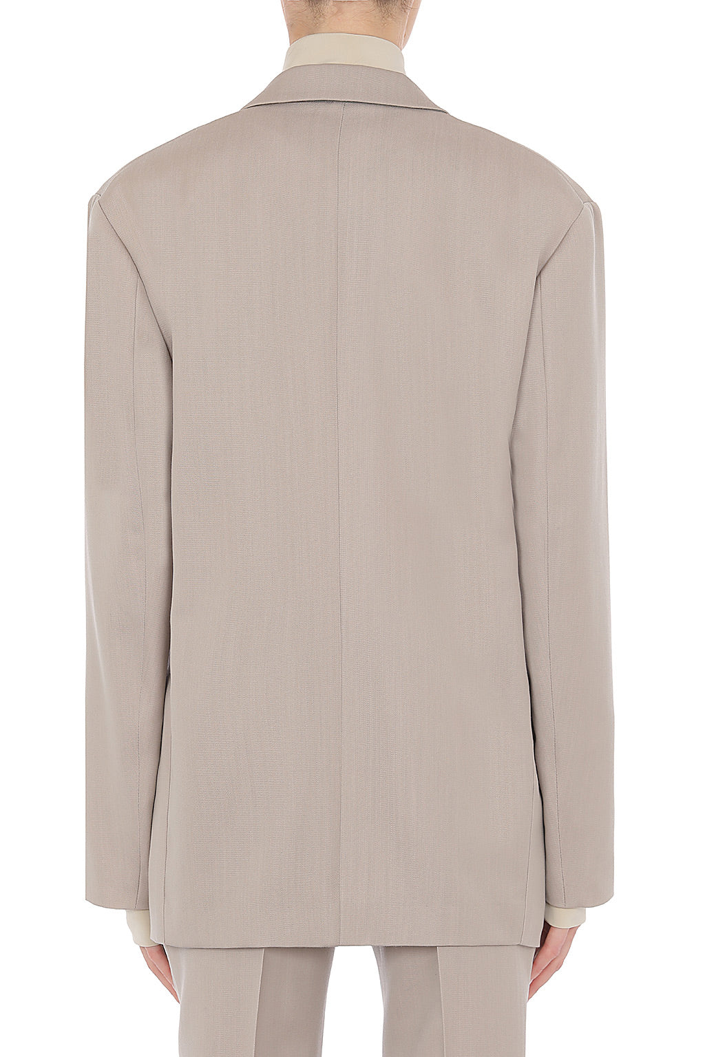 Veste tailleur croisée en laine - Pink