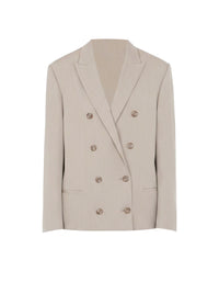 Veste tailleur croisée en laine - Pink