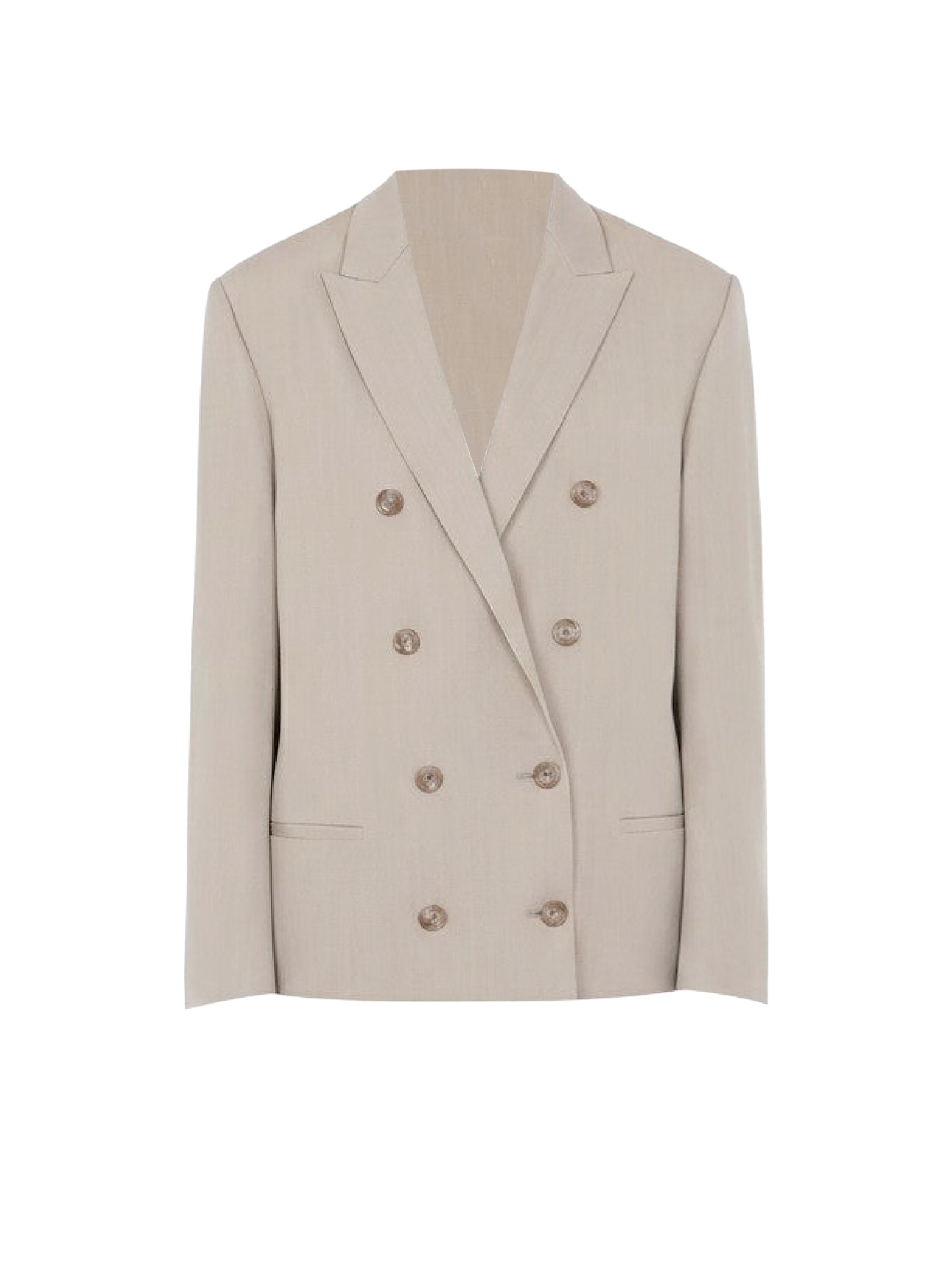 Veste tailleur croisée en laine - Pink
