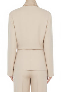 Veste de tailleur en laine nouée et scintillante - Pink