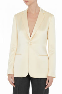 Blazer en satin brillant - Ivory