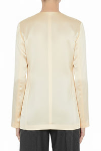 Blazer en satin brillant - Ivory