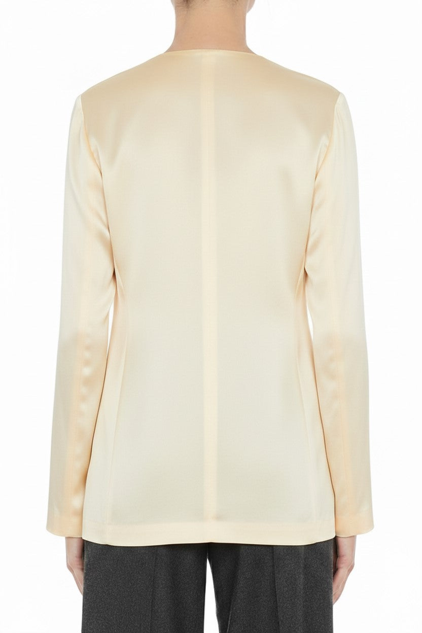 Blazer en satin brillant - Ivory
