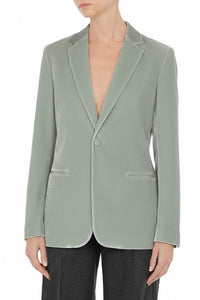 Veste tailleur à boutonnage simple - Green