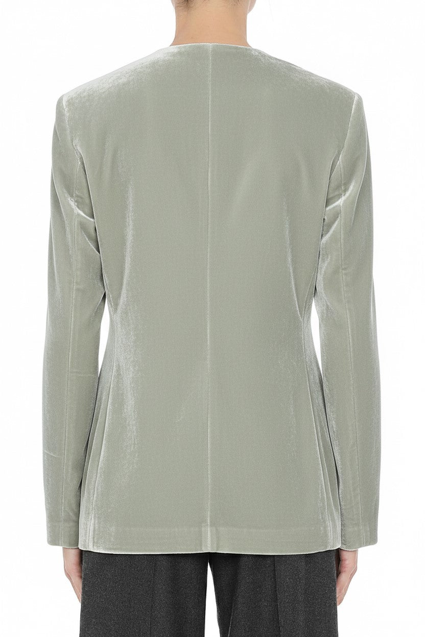 Veste tailleur à boutonnage simple - Green