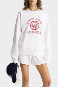 Sweatshirt California à col rond imprimé - White
