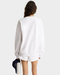 Sweatshirt California à col rond imprimé - White