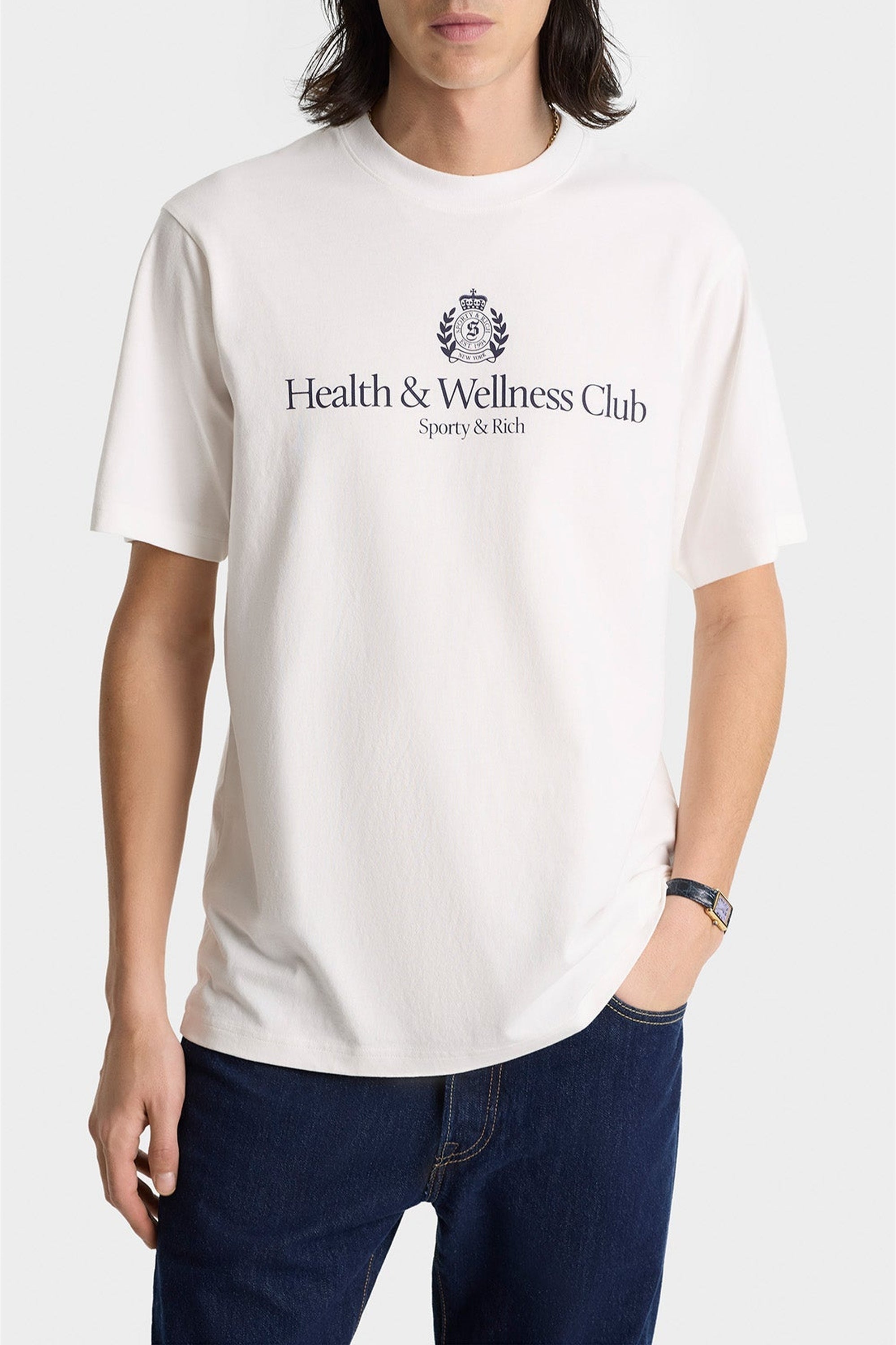 T-shirt H&W Crest à impression - White