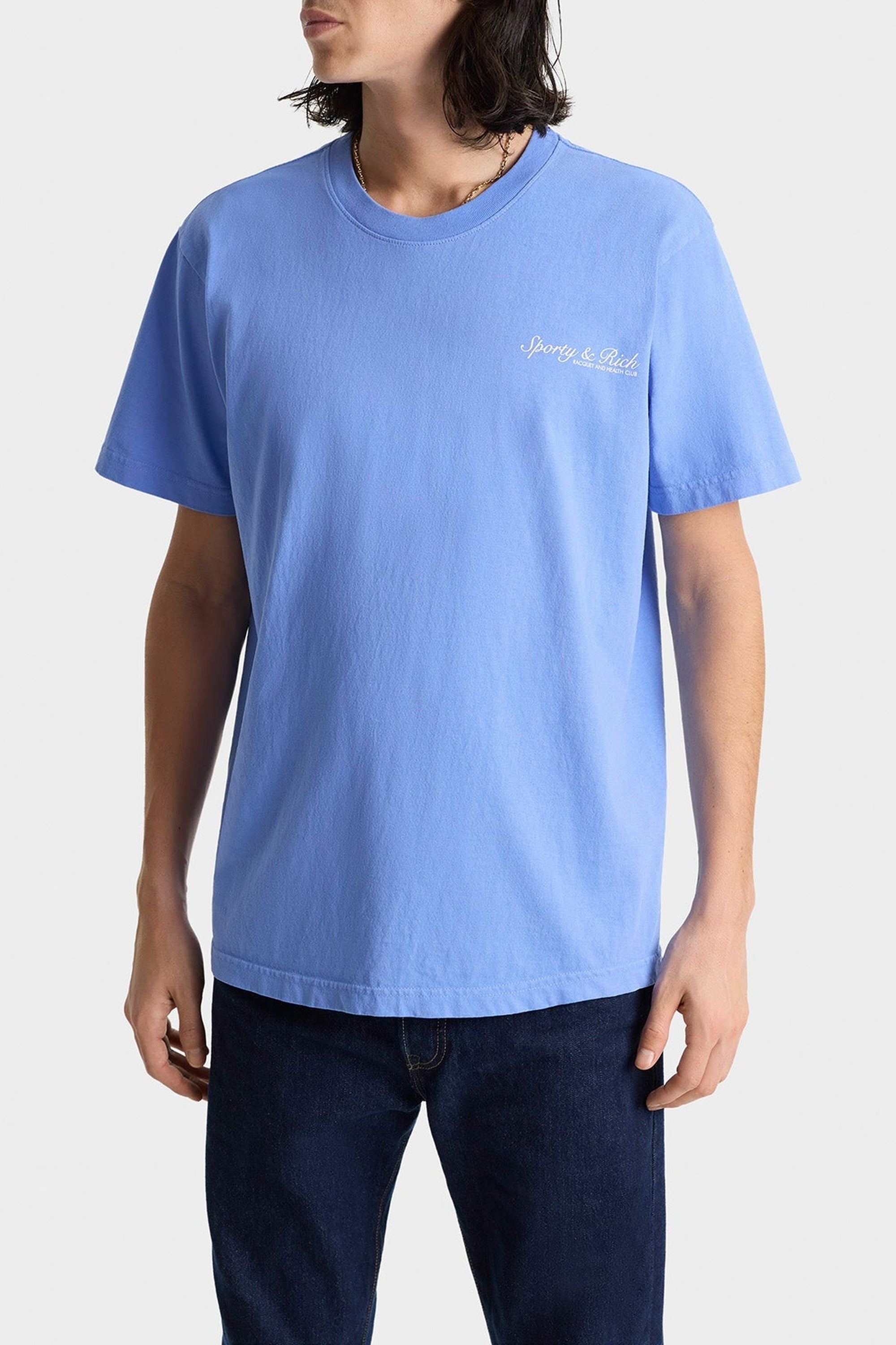 T-shirt Syracuse à impression - Flax Blue