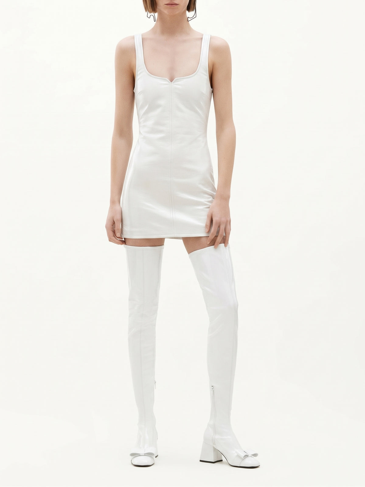 Robe hirondelle en vinyle - Blanc Casse
