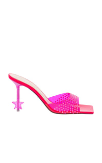Star 95 mules with rhinestone heels - Fluo Pink
