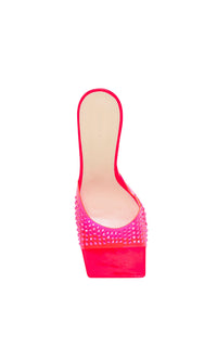 Star 95 mules with rhinestone heels - Fluo Pink