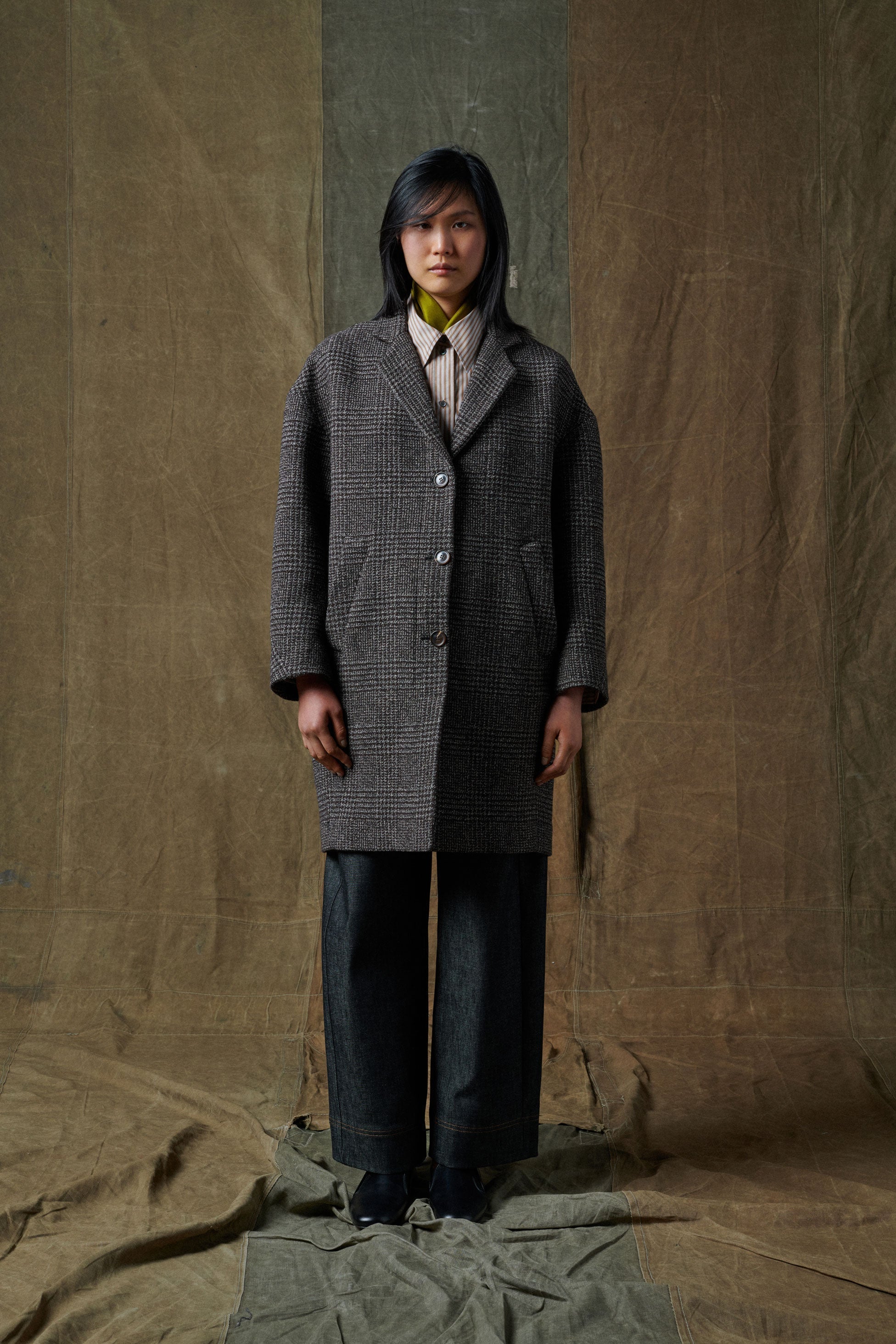 MARRON/GRIS _ Manteau Rochester - Marron & gris