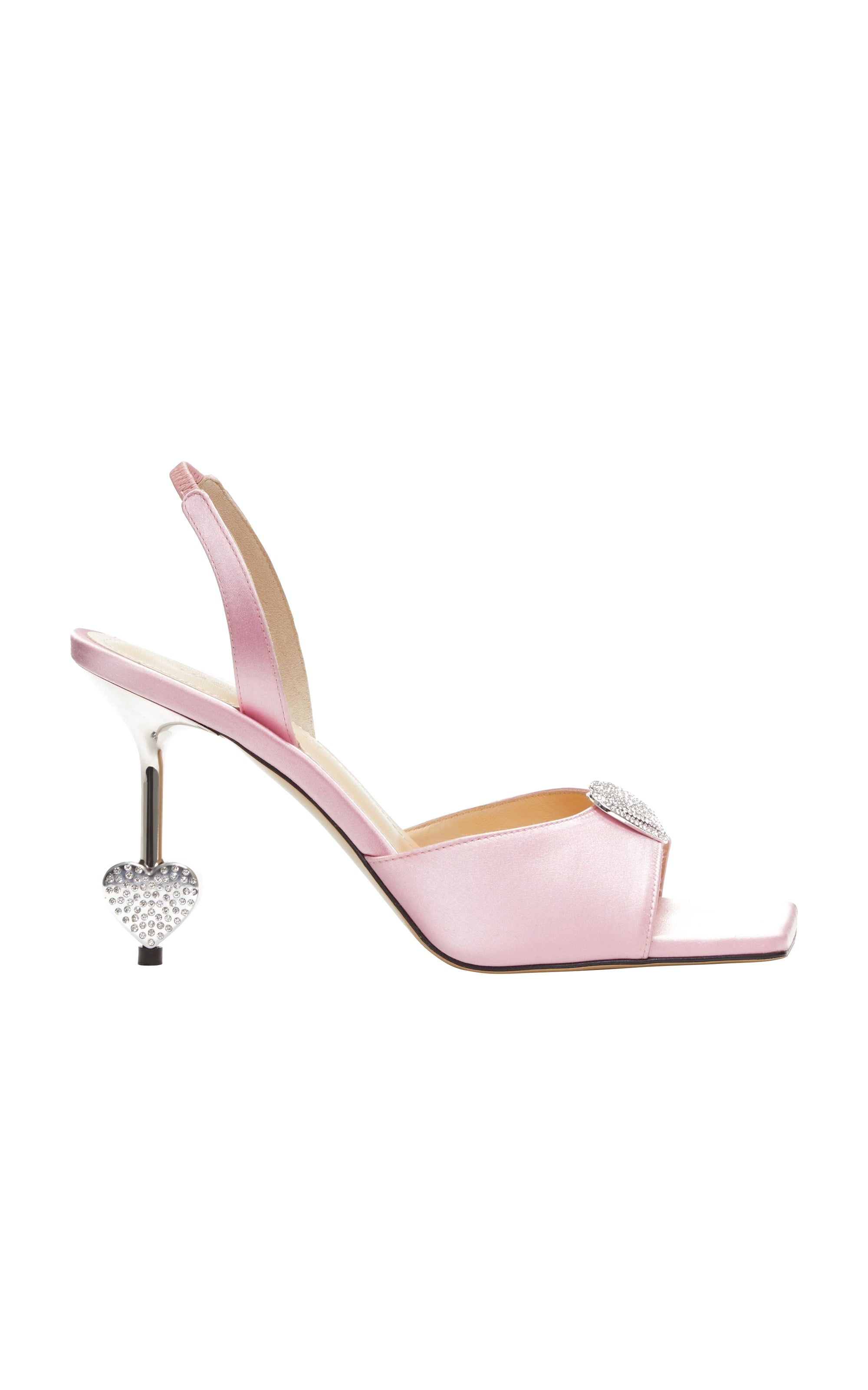 Cristal Heart 95 Slingback with rhinestones - Pink