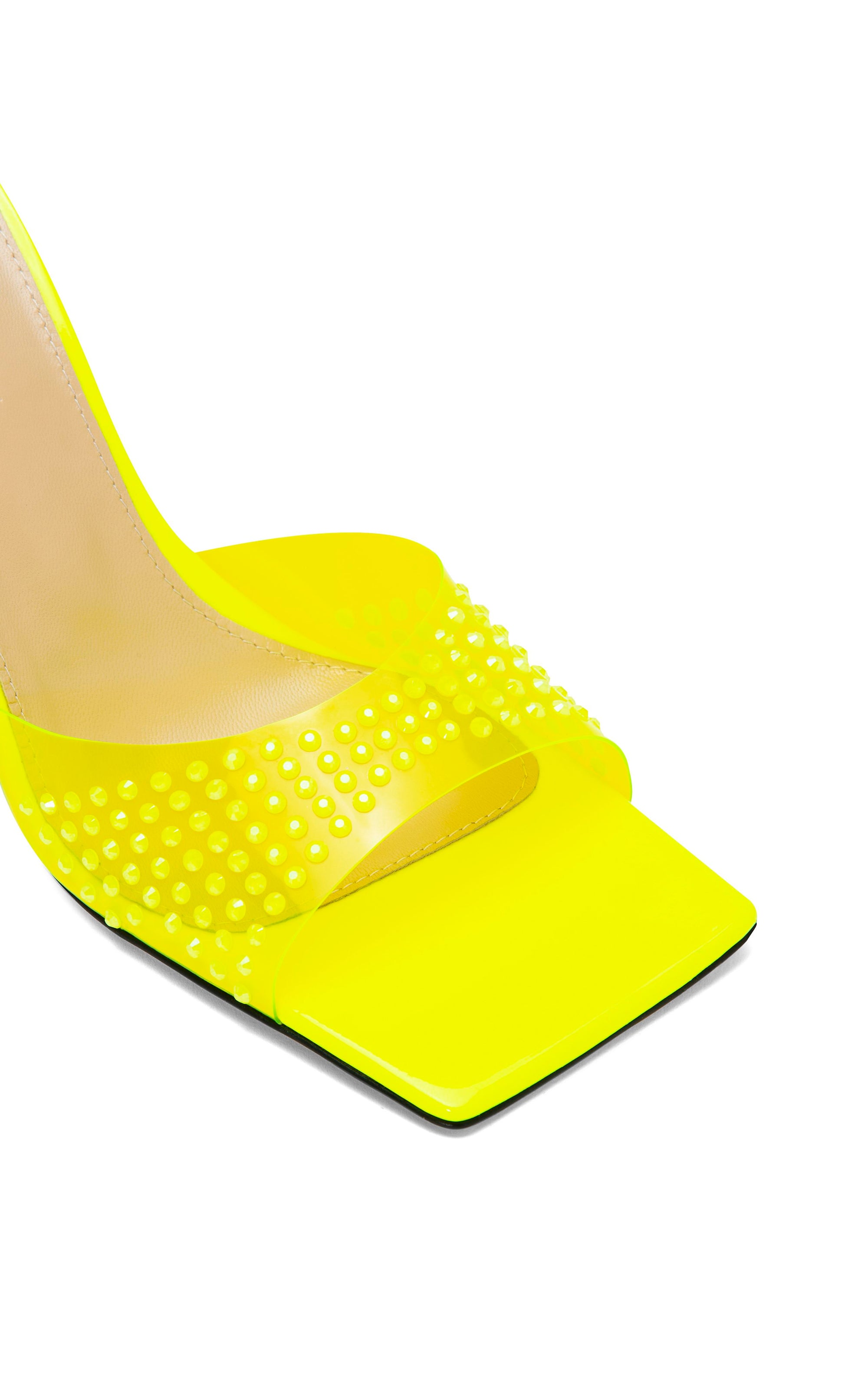 Star 95 mules with rhinestone heels - Yellow