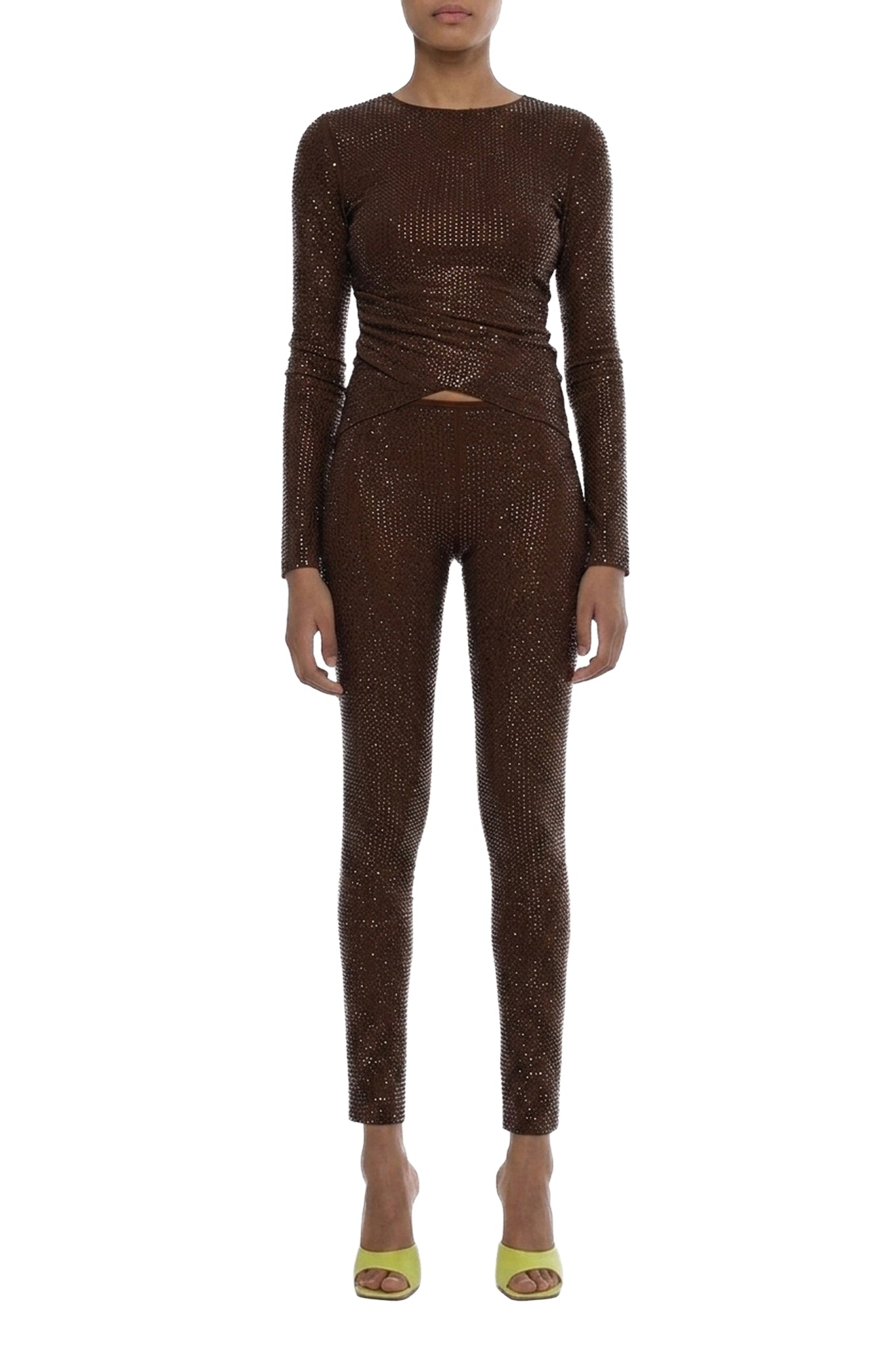 Legging à cristaux - Brown