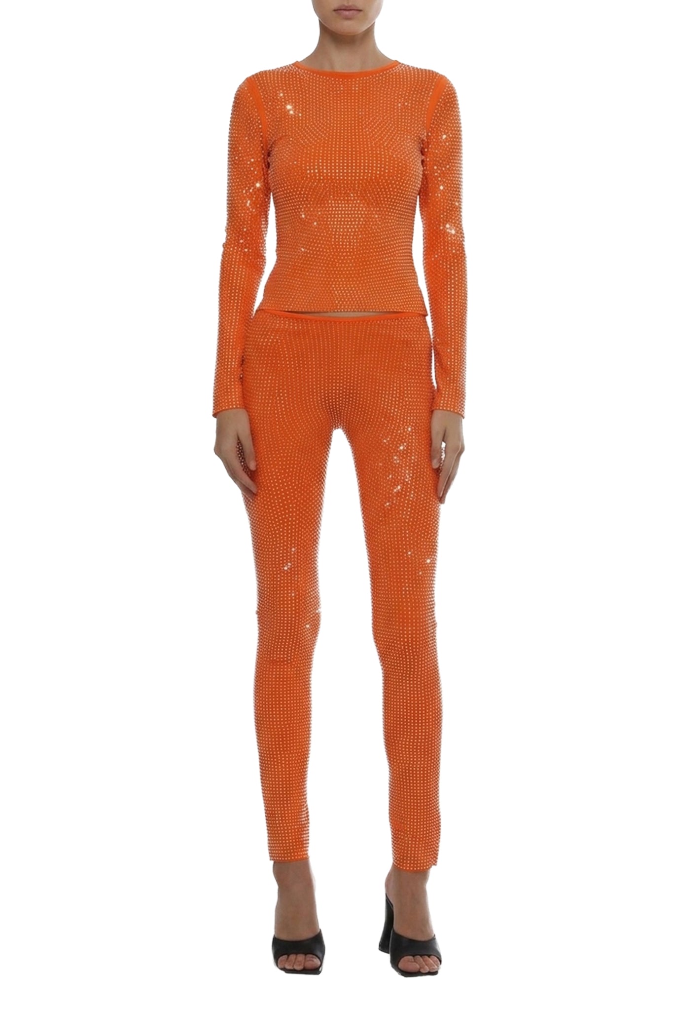 Legging à cristaux - Vibrant Orange