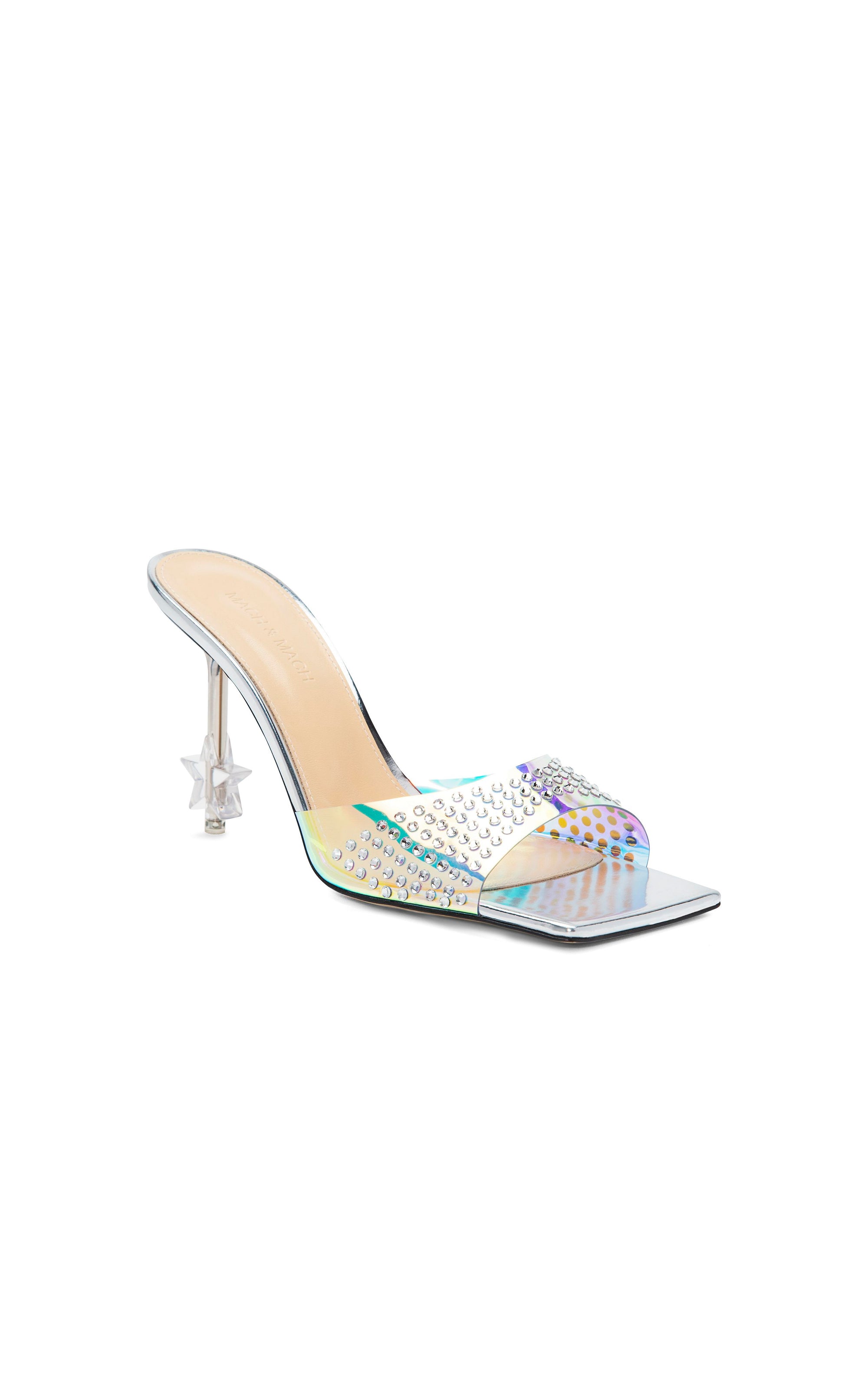 Mules à talon Star 95 ornées de strass - Iridescent