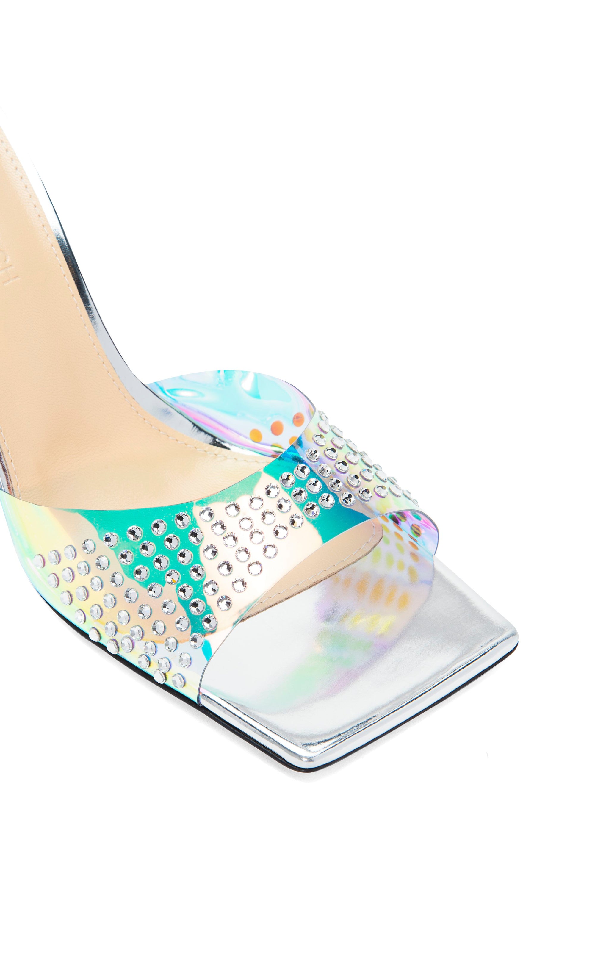 Mules à talon Star 95 ornées de strass - Iridescent