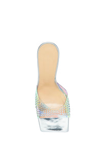 Mules à talon Star 95 ornées de strass - Iridescent