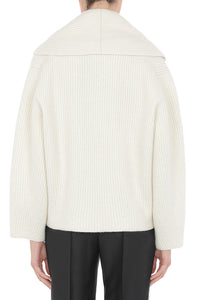 Veste structurée en laine et soie - Ivory