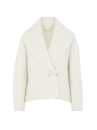 Veste structurée en laine et soie - Ivory