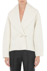 Veste structurée en laine et soie - Ivory