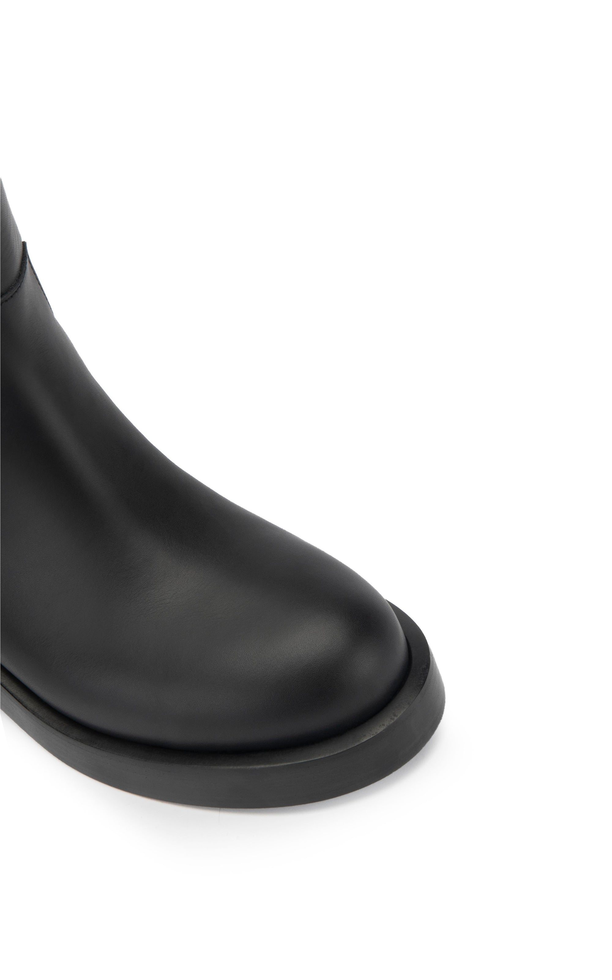 Galaxy 40 leather & rhinestone boots - Black