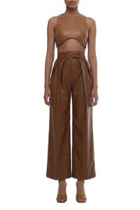 Short en cuir - Brown