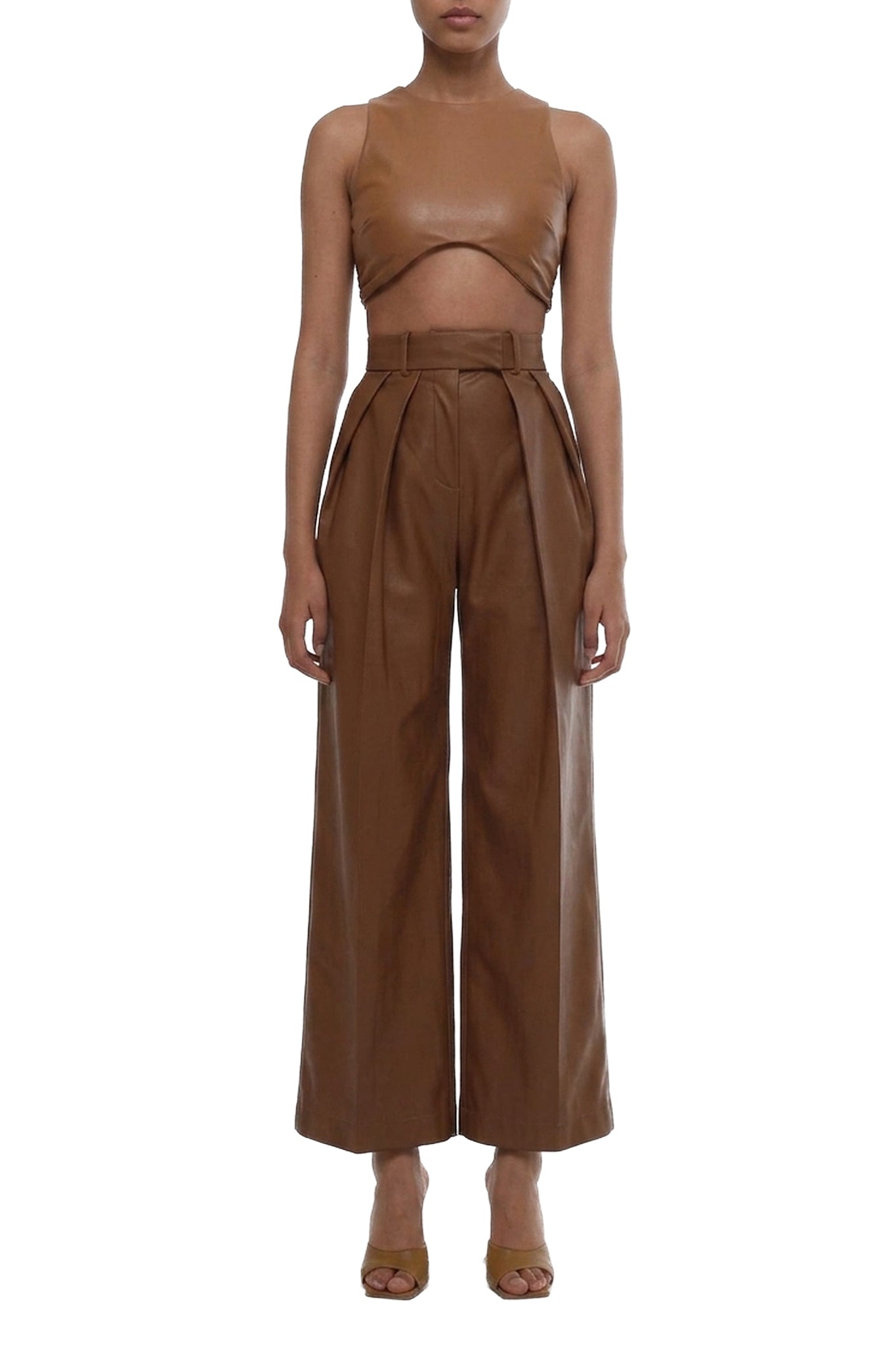 Short en cuir - Brown