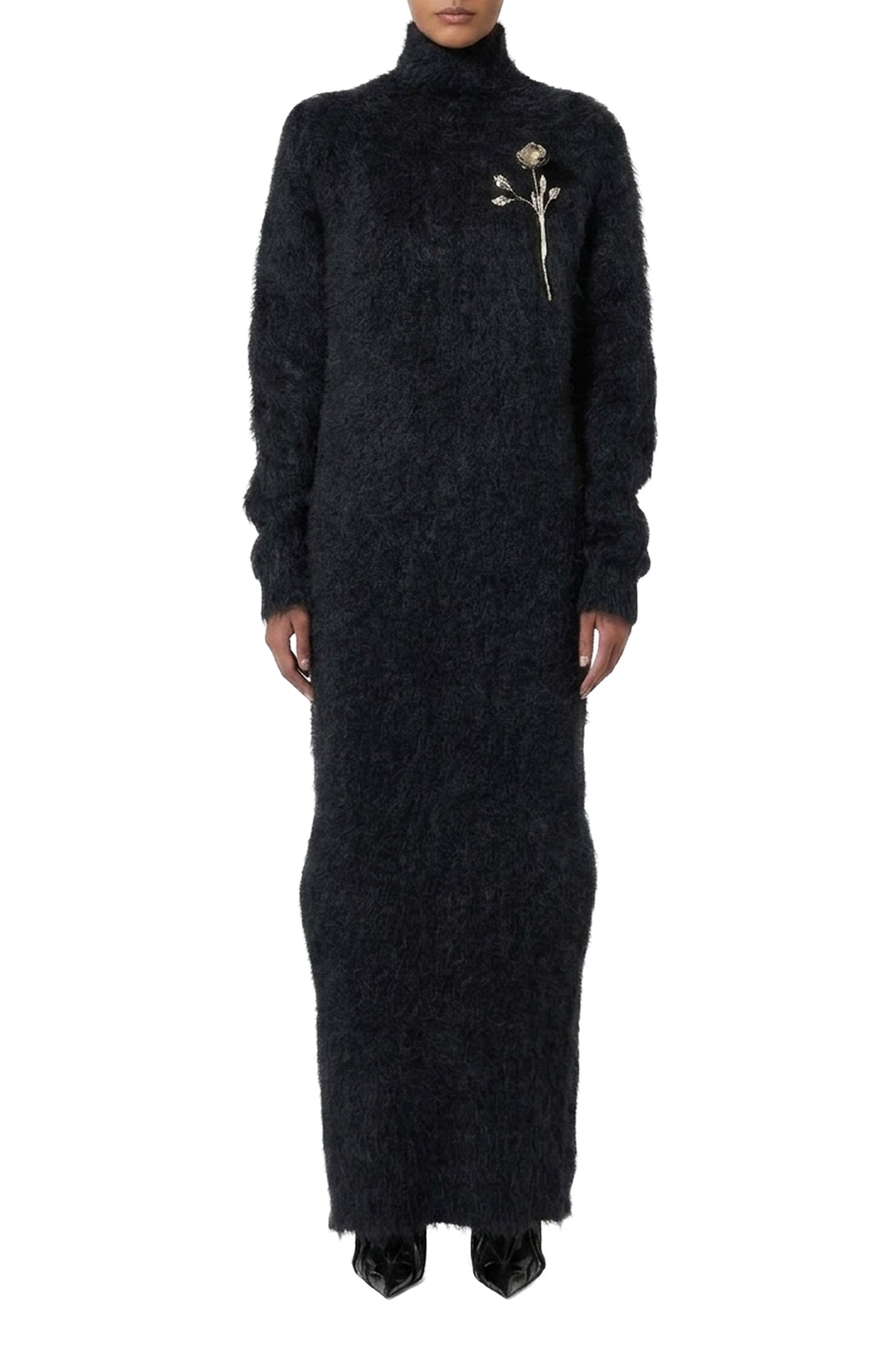 Robe longue en mohair - Black