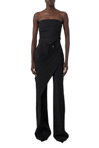 Pantalon tailleur en laine - Black