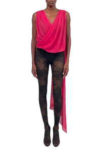 Legging fuseau en dentelle - Black