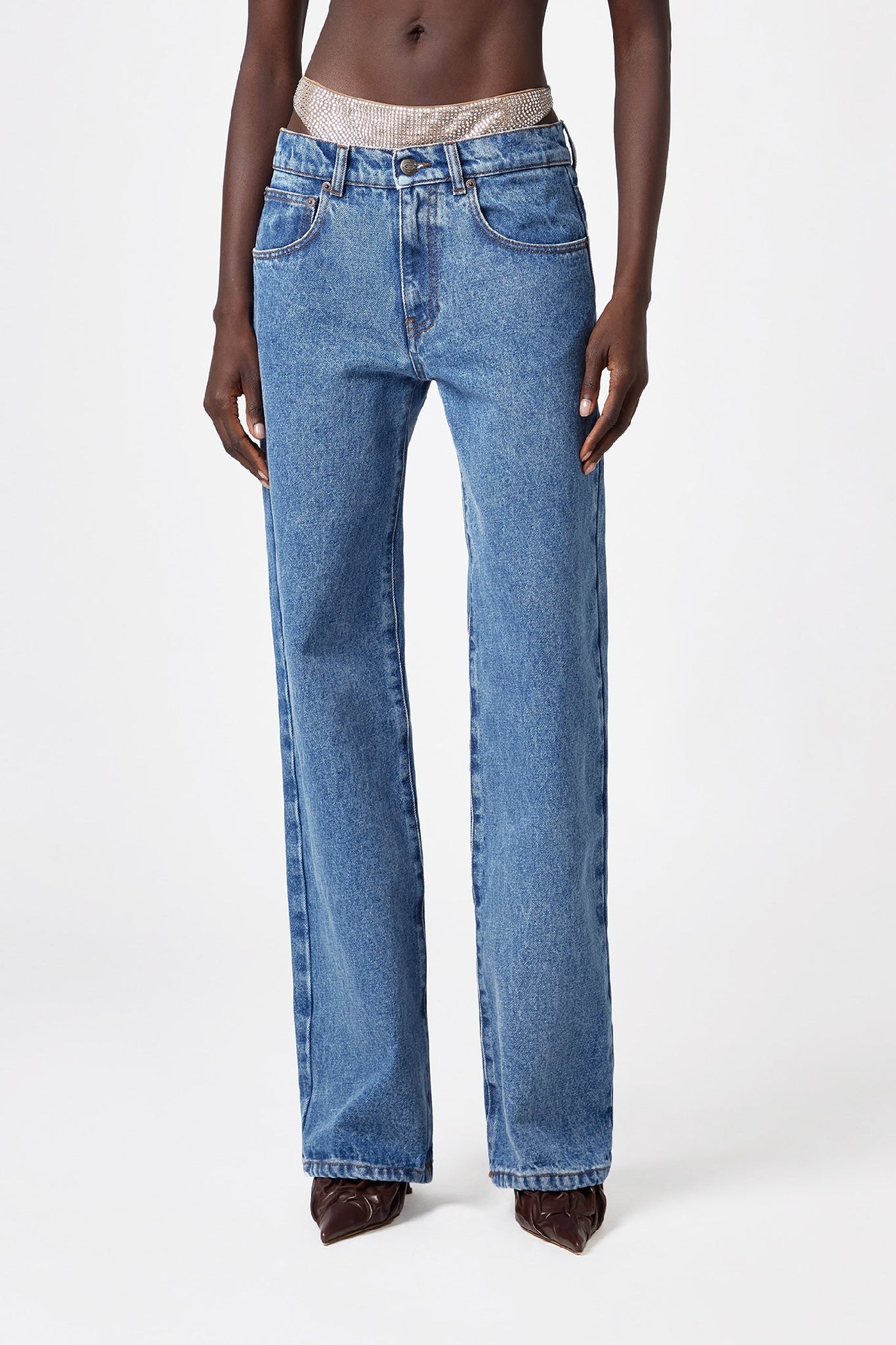 Jean taille basse 5 poches - Blue
