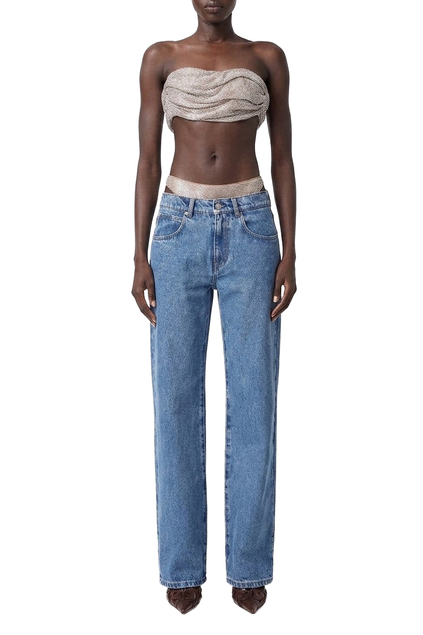Jean taille basse 5 poches - Blue
