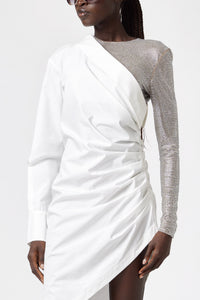 Robe midi one-shoulder - White