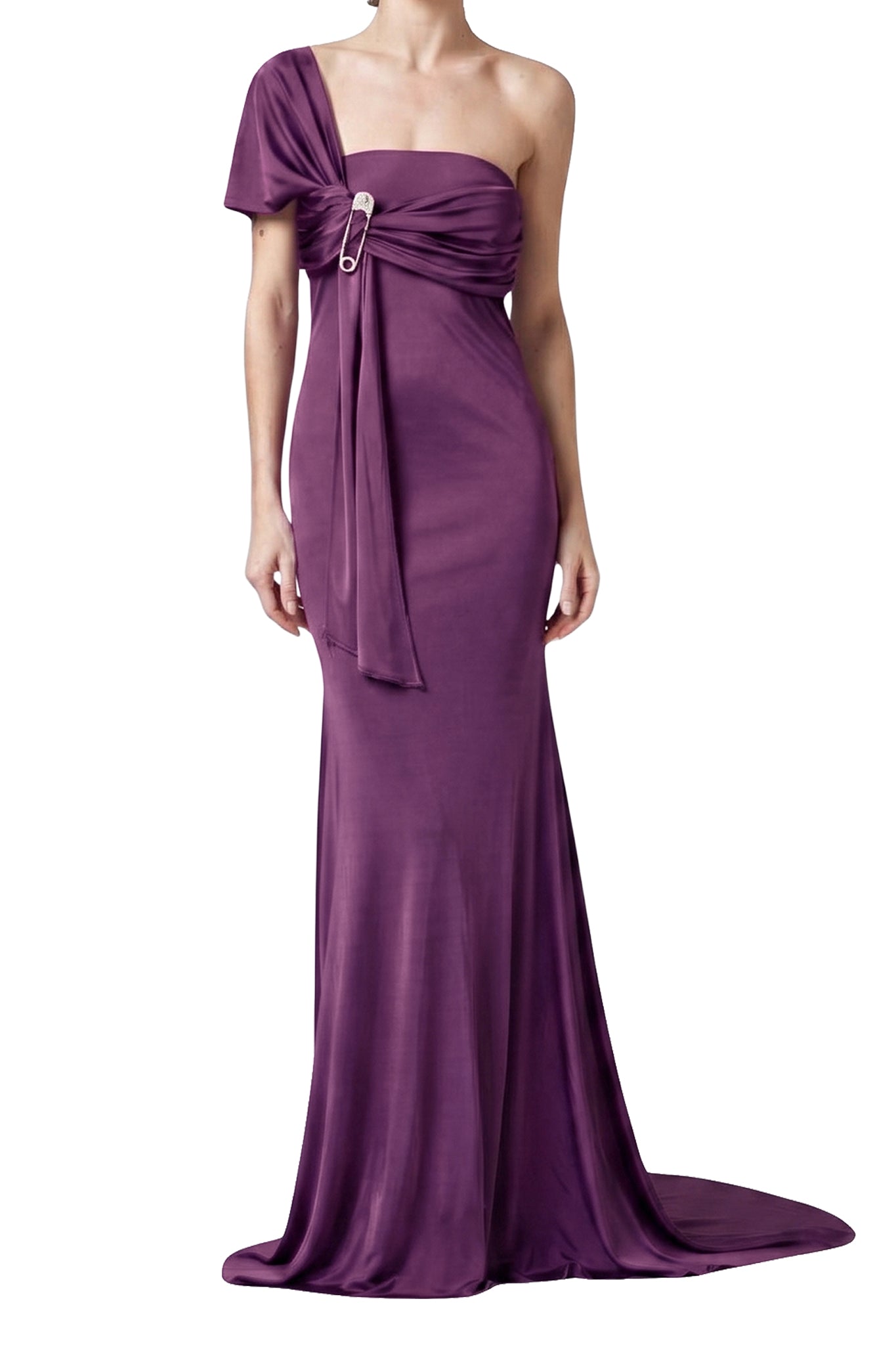 RECOLO CHERRY /// Robe longue one-shoulder - Cherry