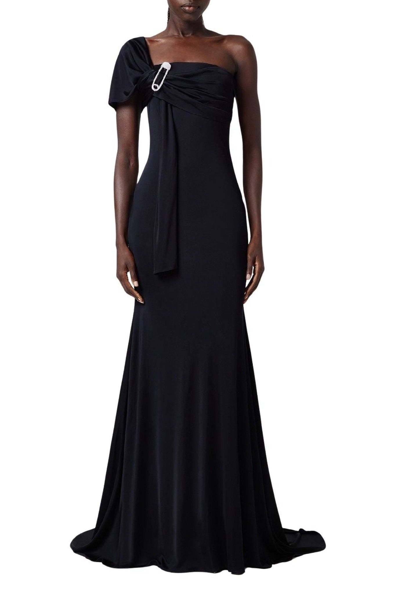Robe longue one-shoulder - Black