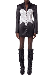 RECOLO BLACK /// Robe blazer avec bustier - Black