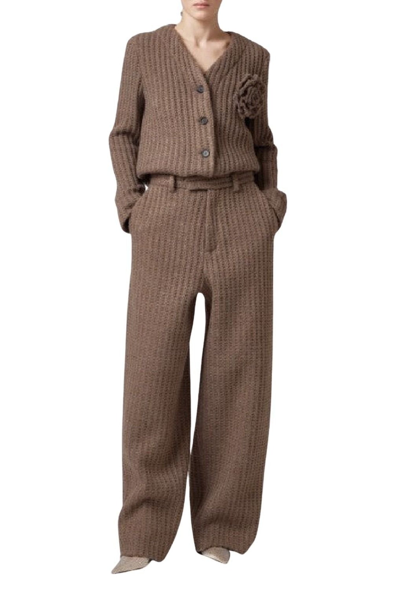 Pantalon tailleur - Brown
