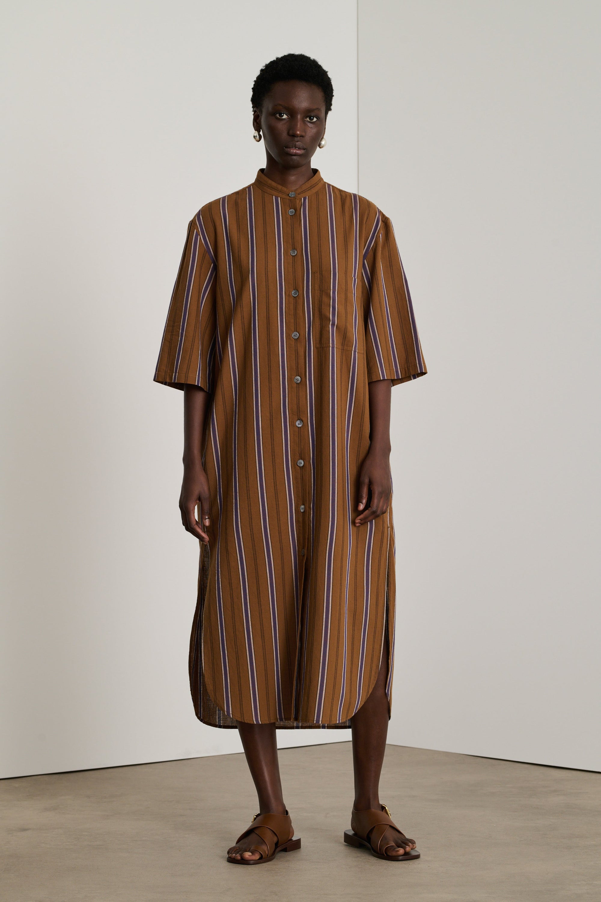 NOISETTE/VIOLET ROBE CHAINE & TRAME DEAUVILLE