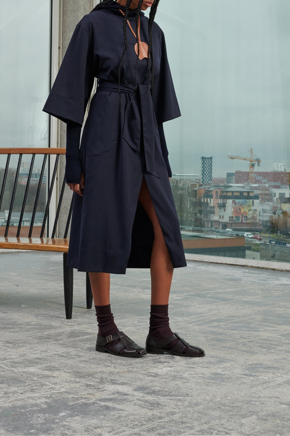 NAVY ROBE CHAINE & TRAME VERCORS