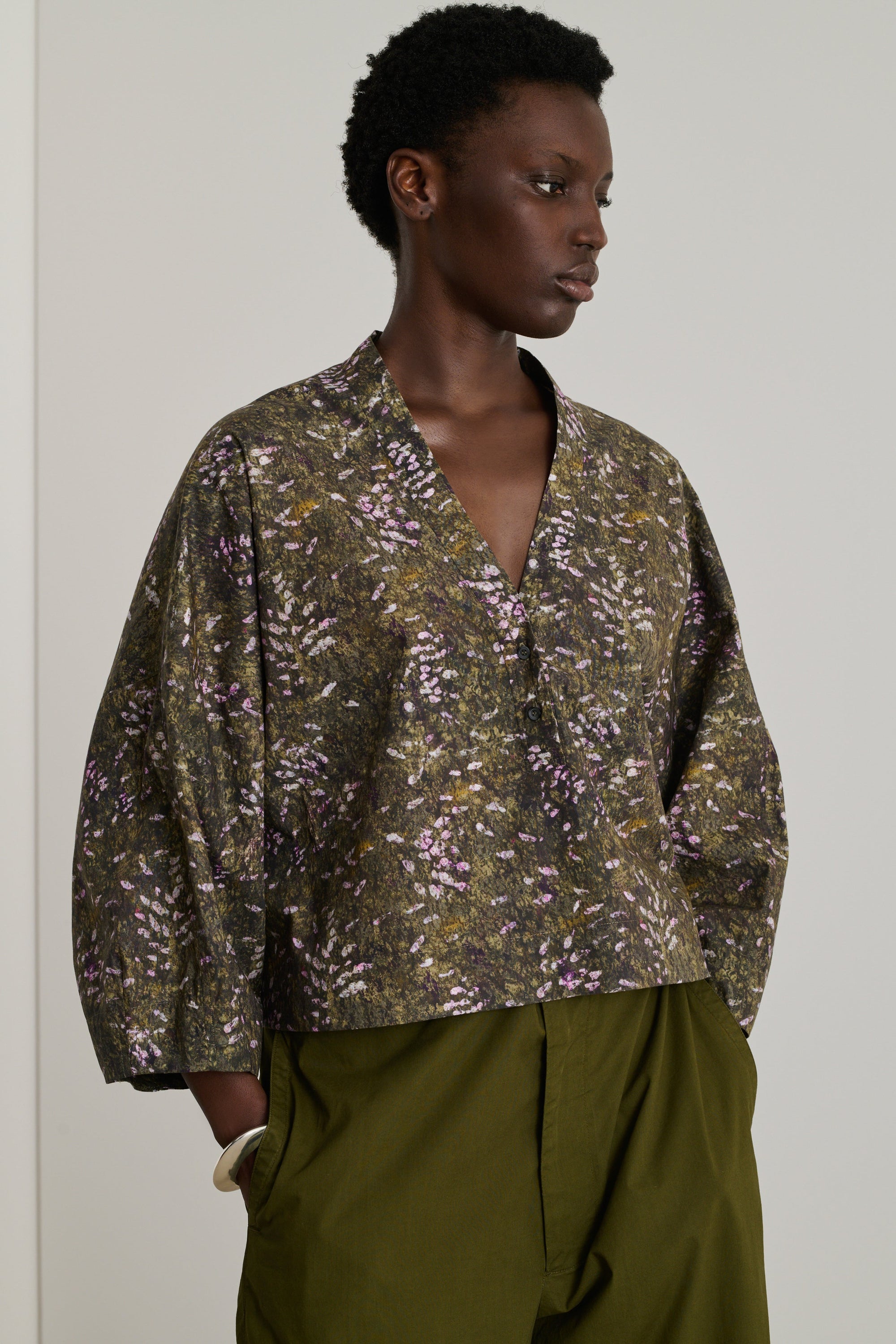 KAKI/LILAS BLOUSE ETEOCLE