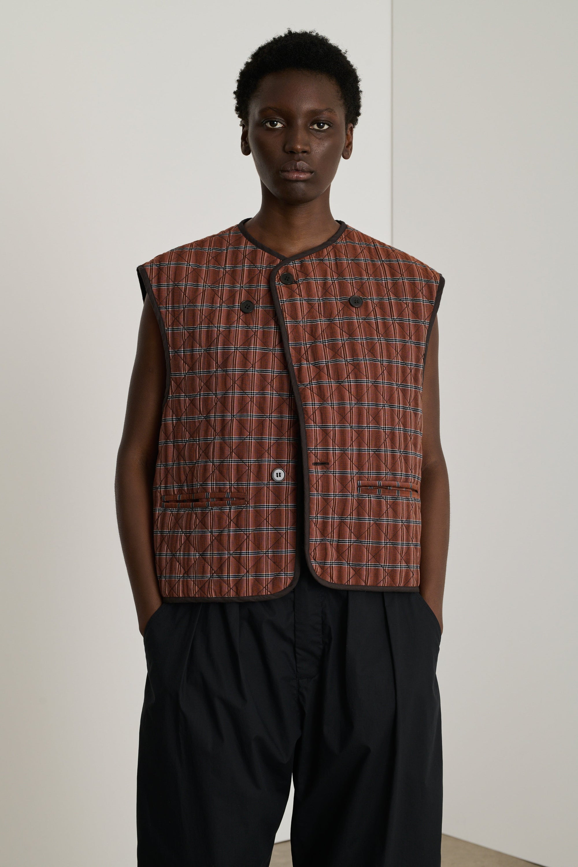 MARRON/NOIR BLOUSON ANEMONE