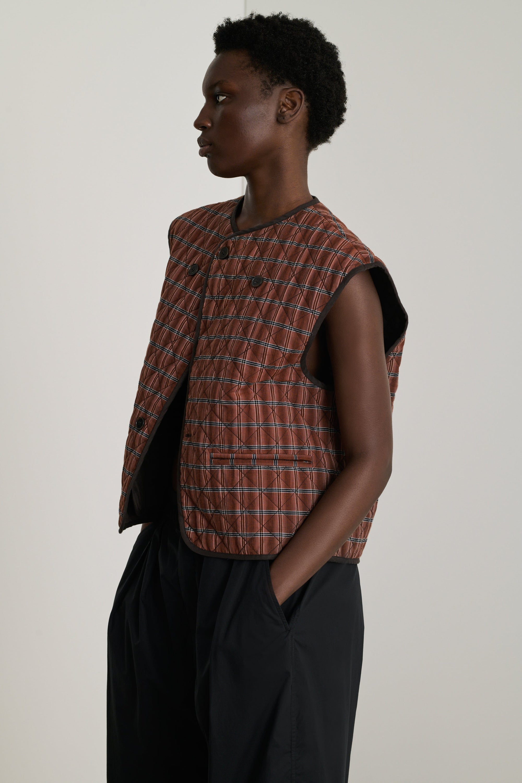 MARRON/NOIR BLOUSON ANEMONE