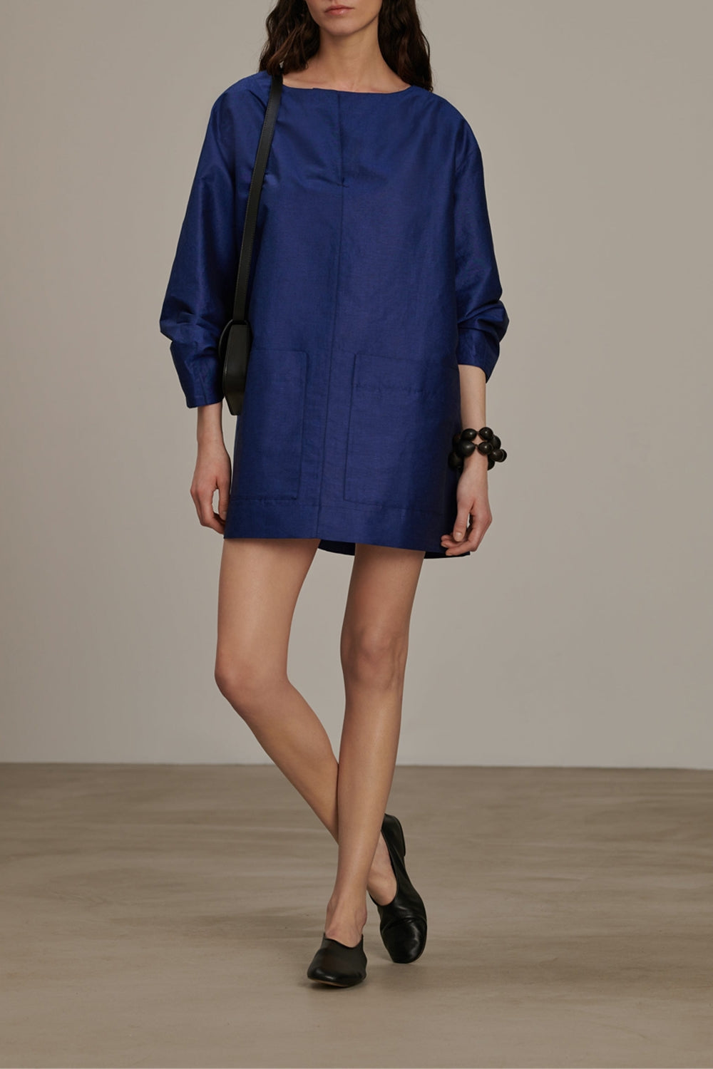 BLEU VIF ROBE CHAINE & TRAME CYBELE