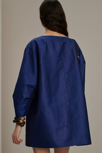 BLEU VIF ROBE CHAINE & TRAME CYBELE